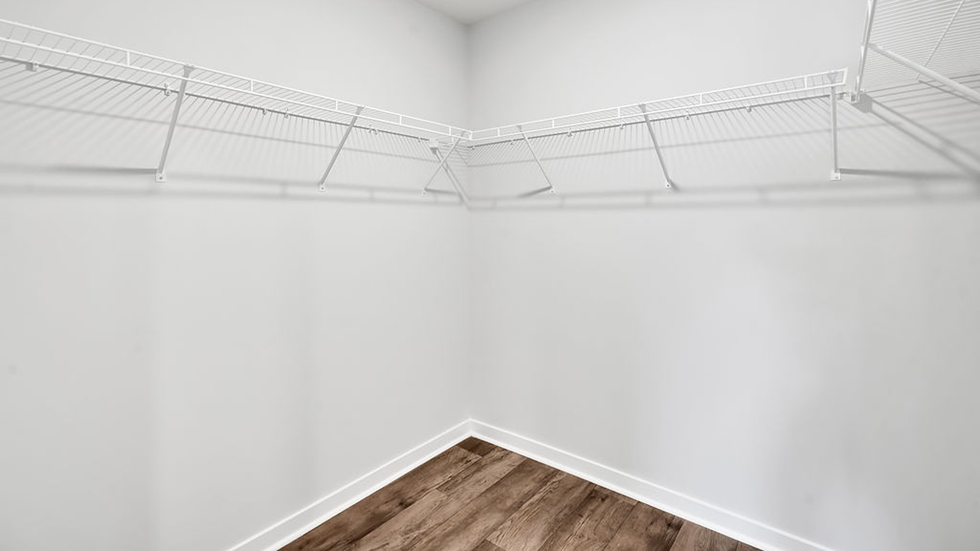 The primary suite on the main level