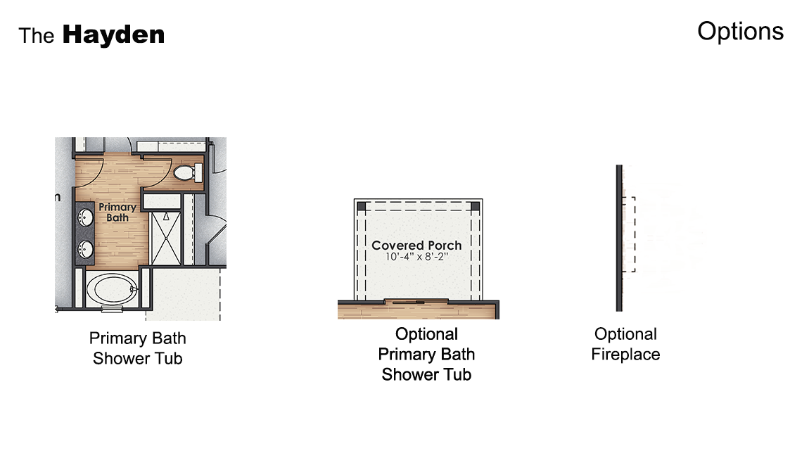 The Hayden offers 2,511 square feet with 5 bedrooms, 3 full bathrooms, flex room, two separate living areas, 2-car garage and is one of our two-story floorplans f