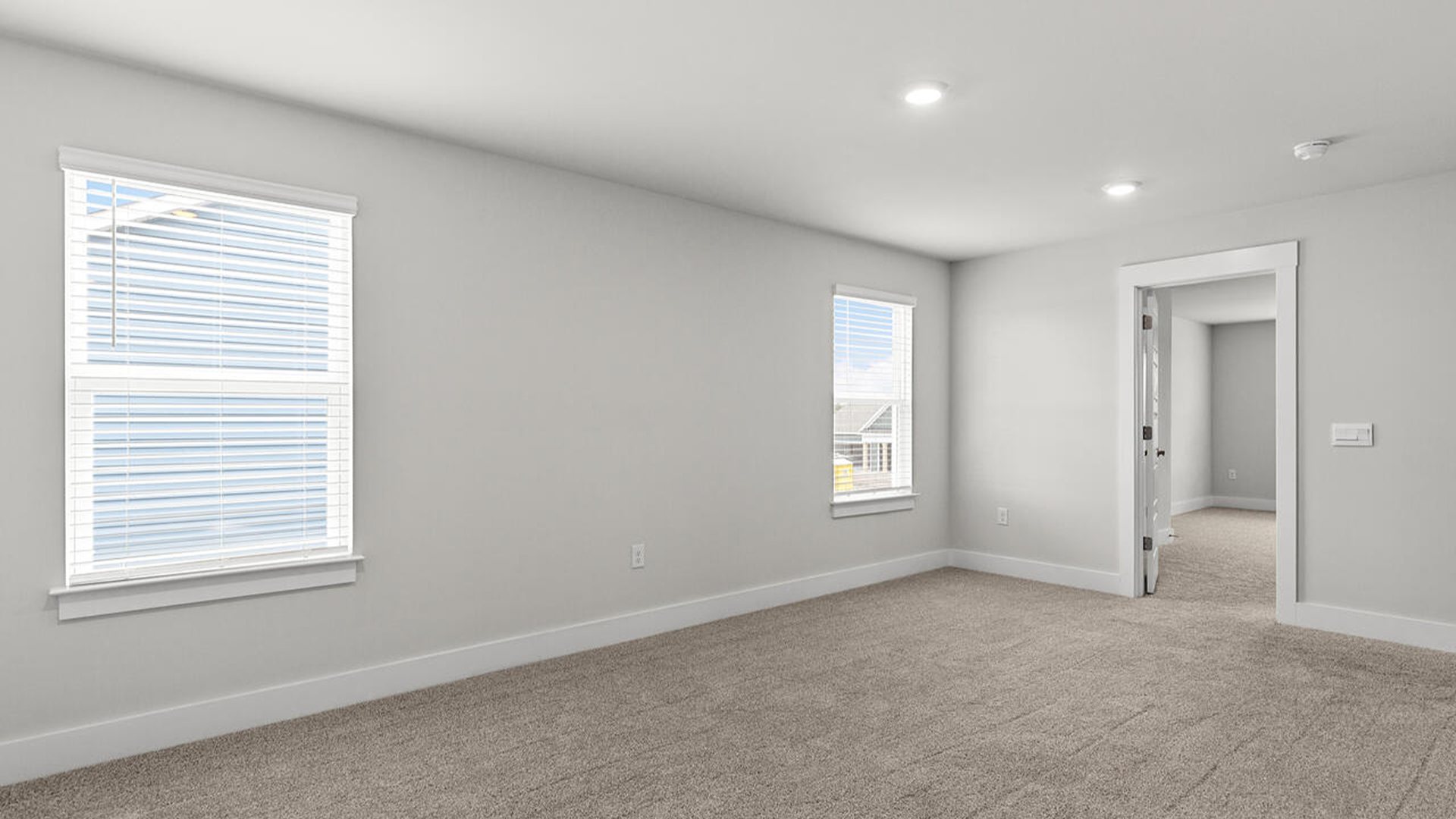 Upstairs, you will find three bedrooms,2 full bathrooms, bonus room and a loft. In every bedroom you’ll have carpeted floors and a closet in each room.