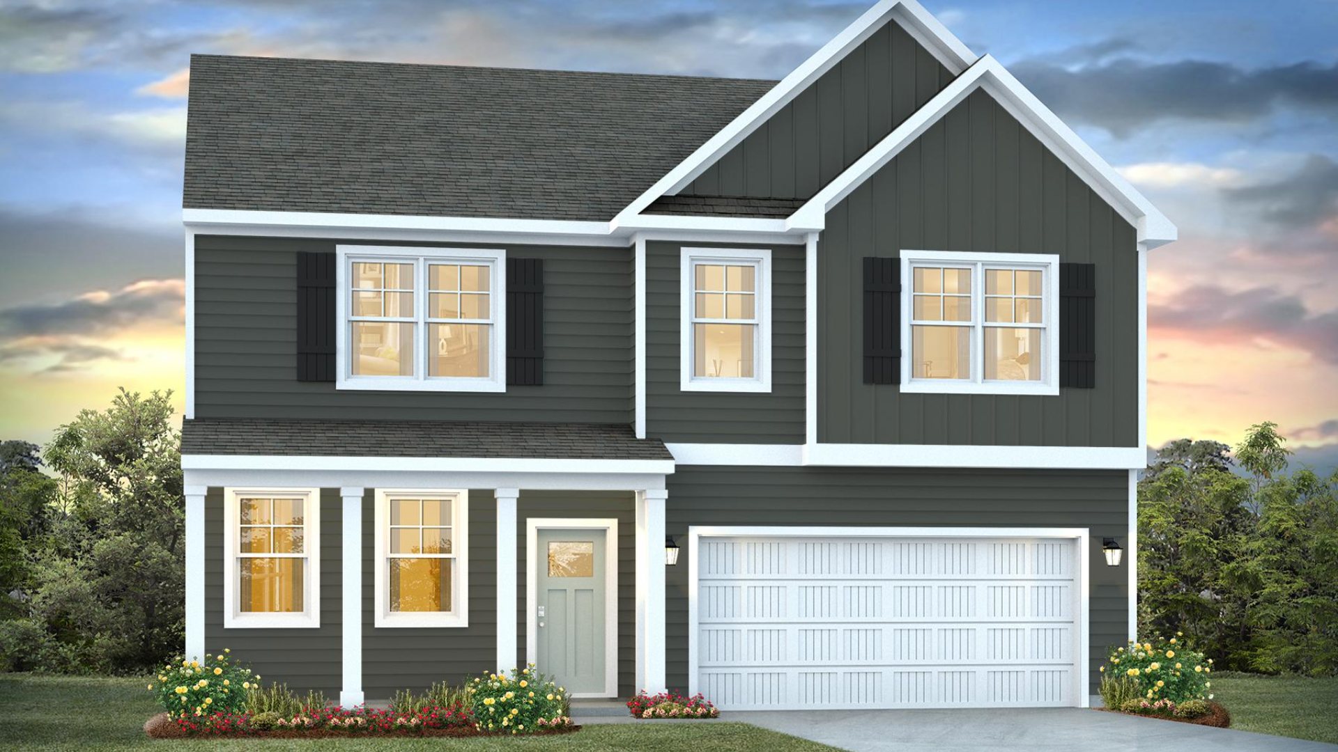 Inside this 4 bedroom, 2.5-bathroom home, you’ll find 2,203 square feet of comfortable living. The open concept layer connects the home beautifully, where the inviting foyer greats you upon entering the home and opens you to the large flex space that could make the perfect home office or den.