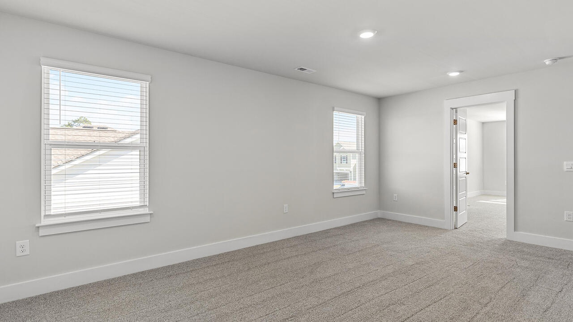 Upstairs, you will find three bedrooms,2 full bathrooms, bonus room and a loft. In every bedroom you’ll have carpeted floors and a closet in each room. Whether these rooms become bedrooms, office spaces, or other bonus rooms, there is sure to be comfort.