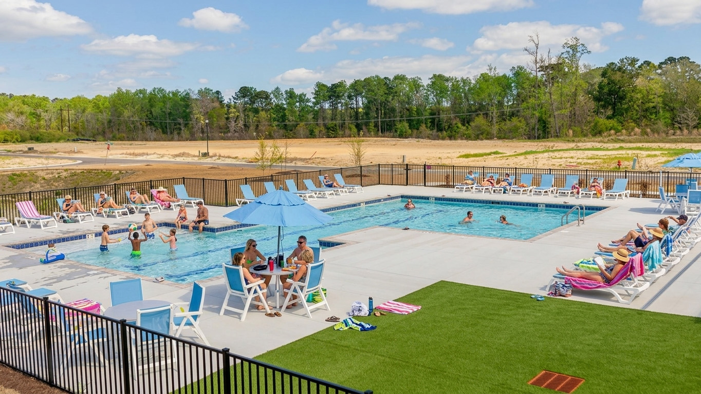 A fantastic addition to the Vineyard Trail community for our Homeowners! The exciting lineup of amenities that will include A Swimming Pool, Open Air Pavilion with playroom and turf lawn for cornhole toss.