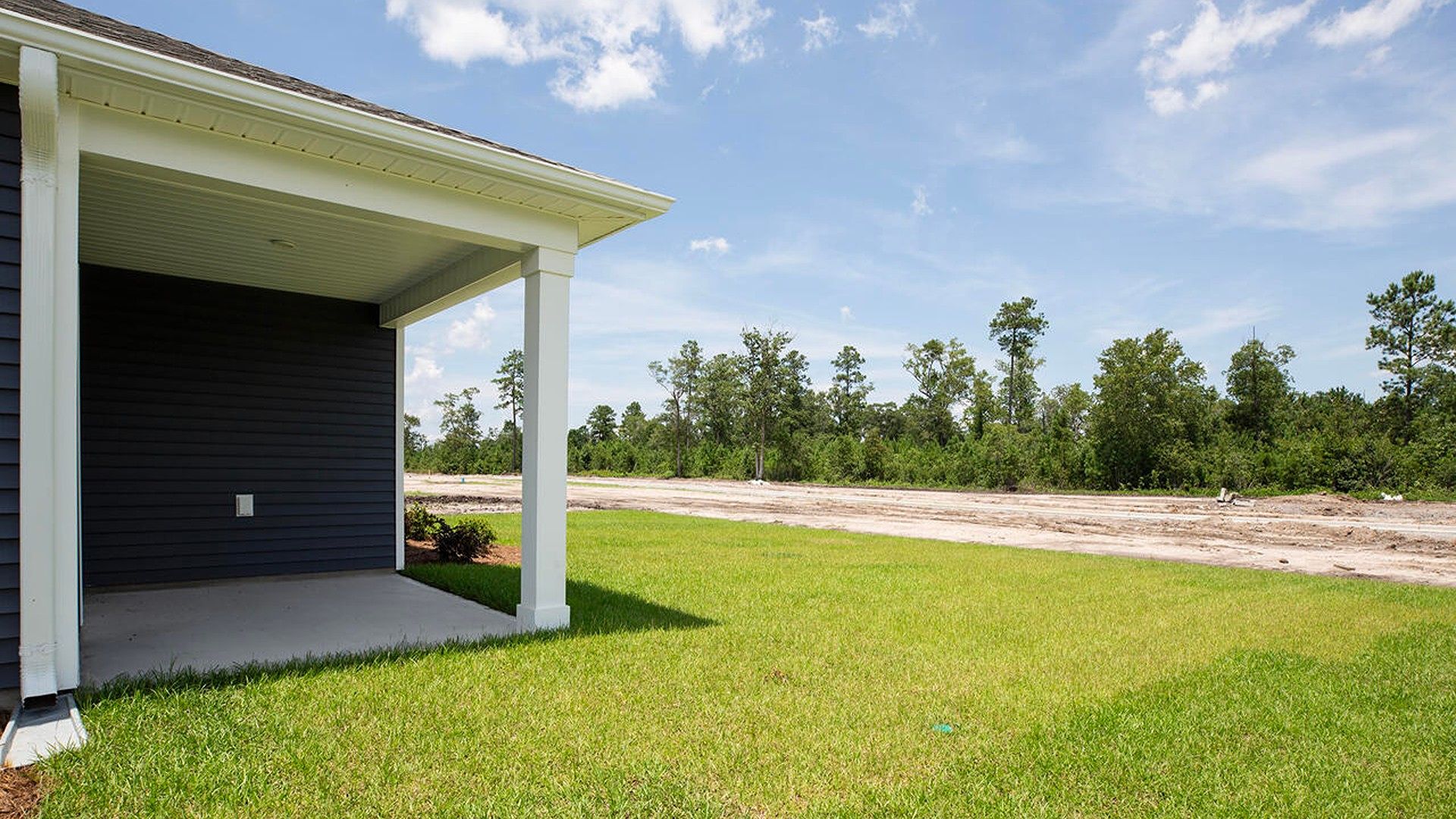 Step outside onto your covered porch to enjoy the night sky.