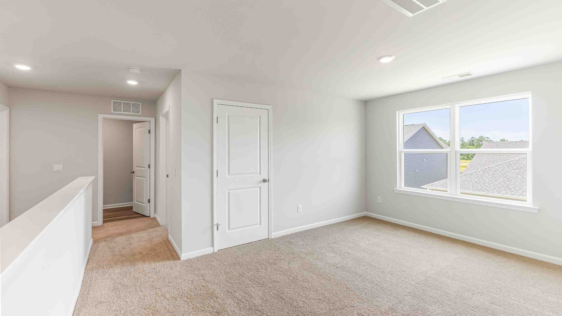 There are an additional 3 bedrooms and full bath. In every bedroom you’ll have carpeted floors and a closet in each room.