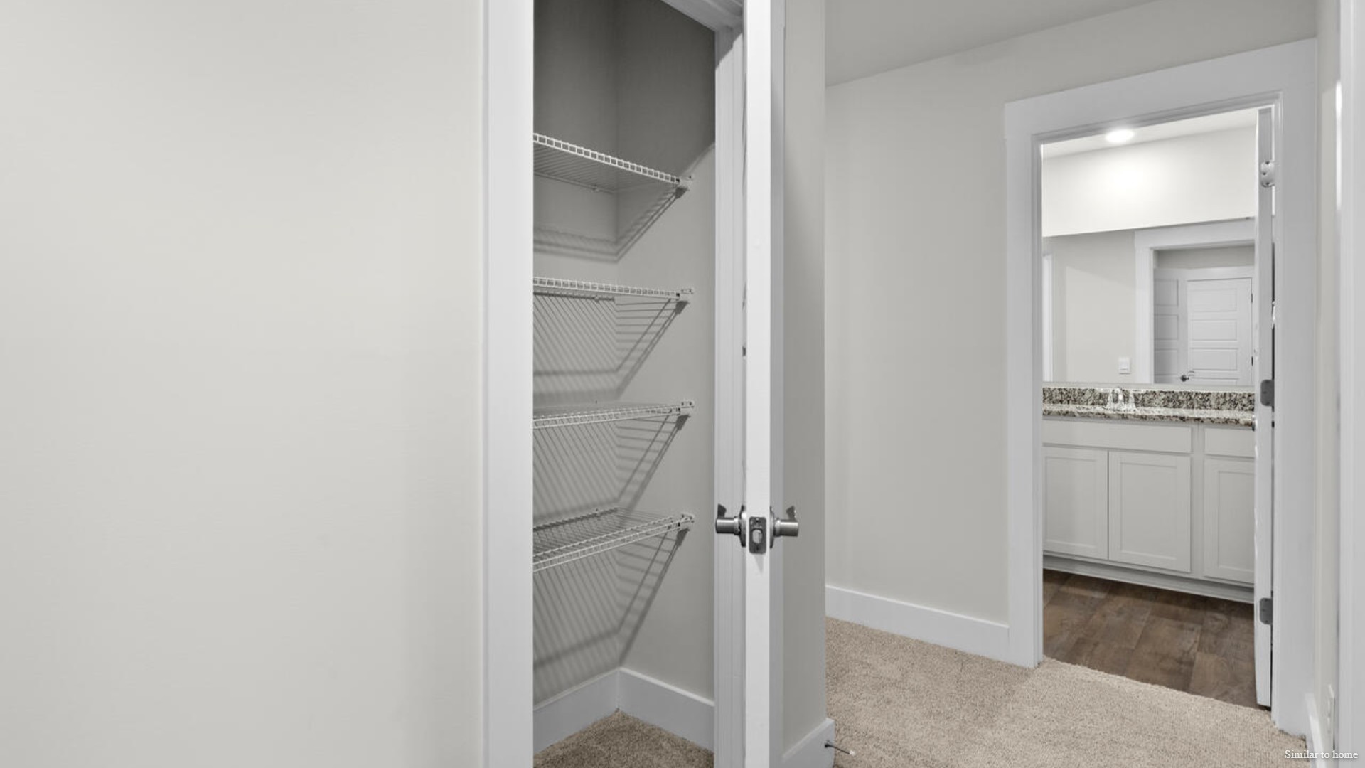 In every bedroom you’ll have carpeted floors and a closet in each room. Whether these rooms become bedrooms, office spaces, or other bonus rooms, there is sure to be comfort.