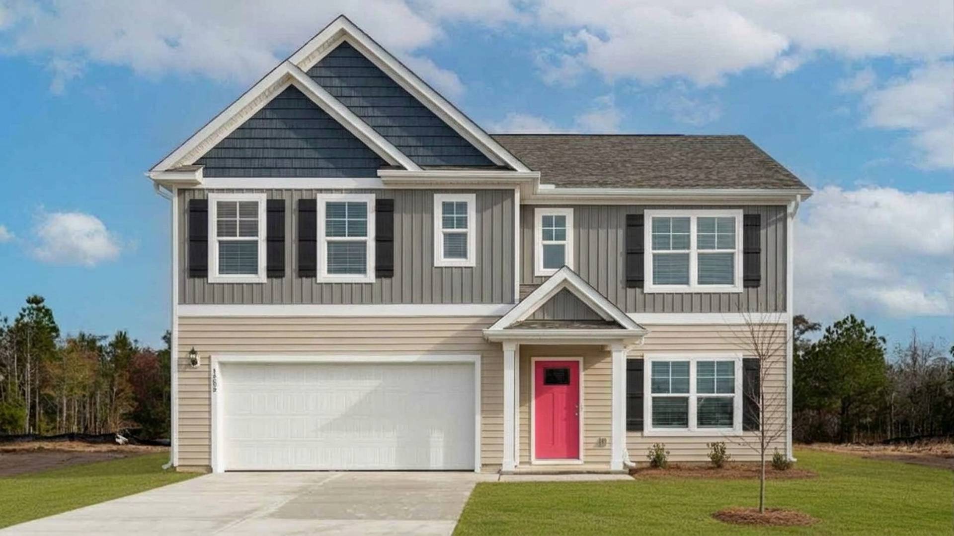 The Hayden offers 2,511 square feet with 5 bedrooms, 3 full bathrooms, 2-car garage and is one of our two-story floorplan