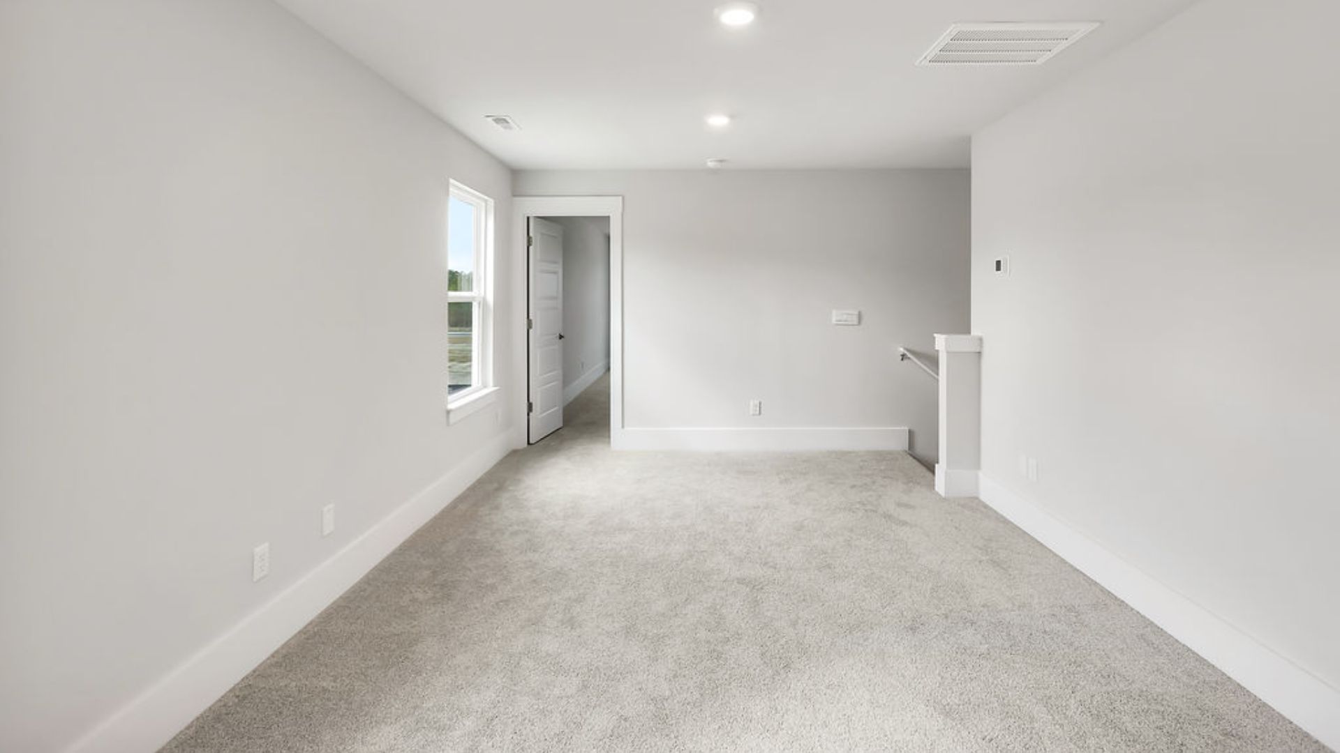 Upstairs, you will find three bedrooms, 2 baths, a large bonus room and loft. In every bedroom you’ll have vinyl floors and a closet in each room. Whether these rooms become bedrooms,