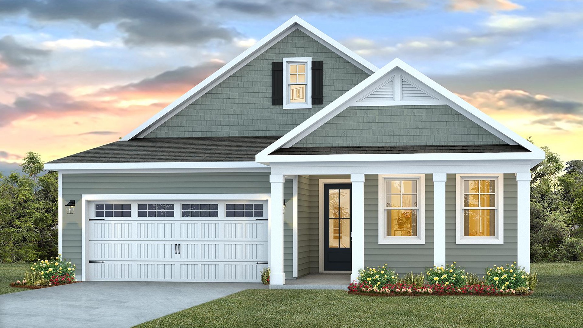 Welcome to the Bradford in our Indigo Preserve community located in Leland, North Carolina. The Bradford is a 3 bedroom, 3 bath home with 1,672 of open concept living space.