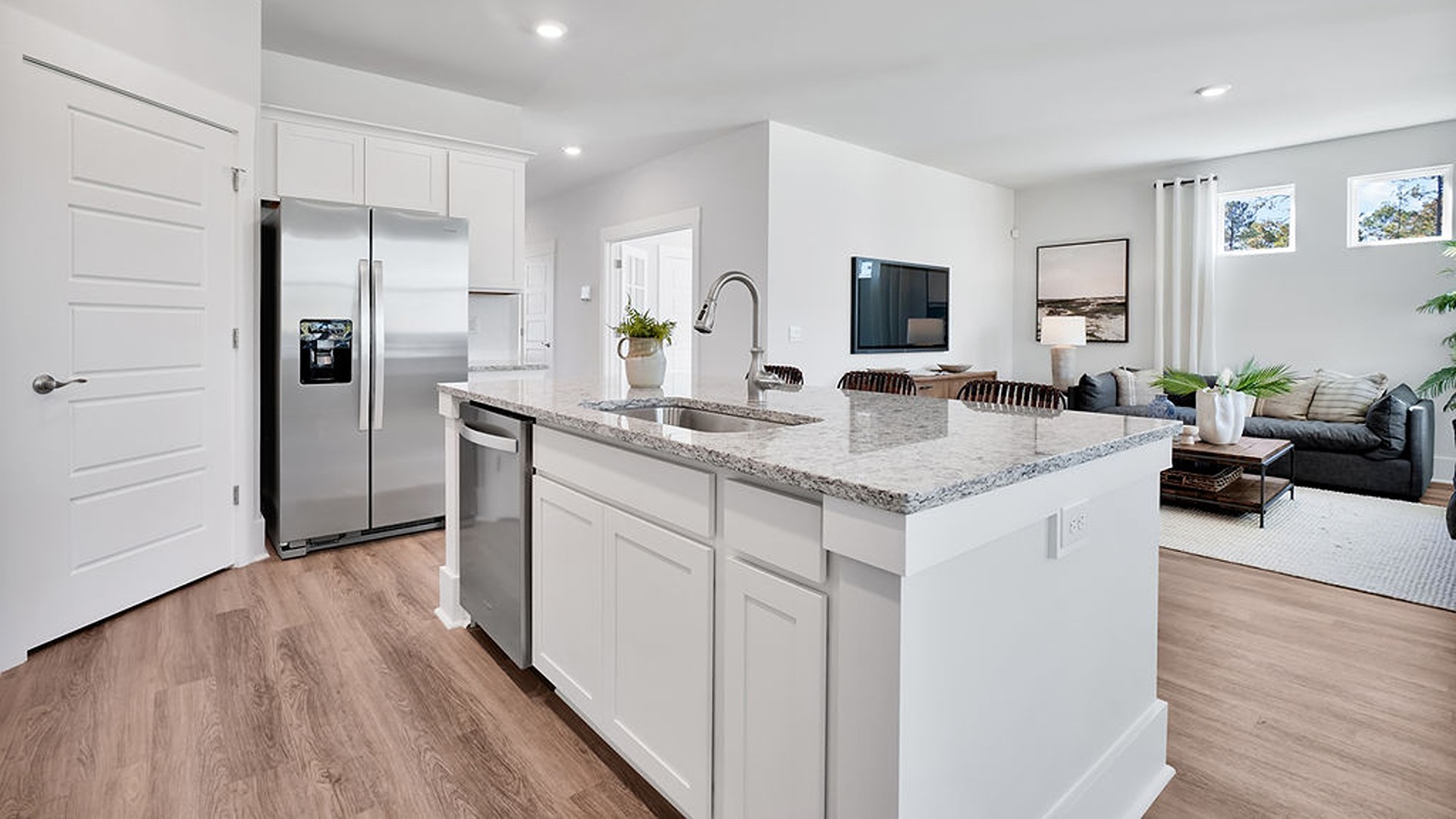 The living area is an open concept, where your kitchen, living, and dining areas blend seamlessly into a space perfect for everyday living and entertaining.