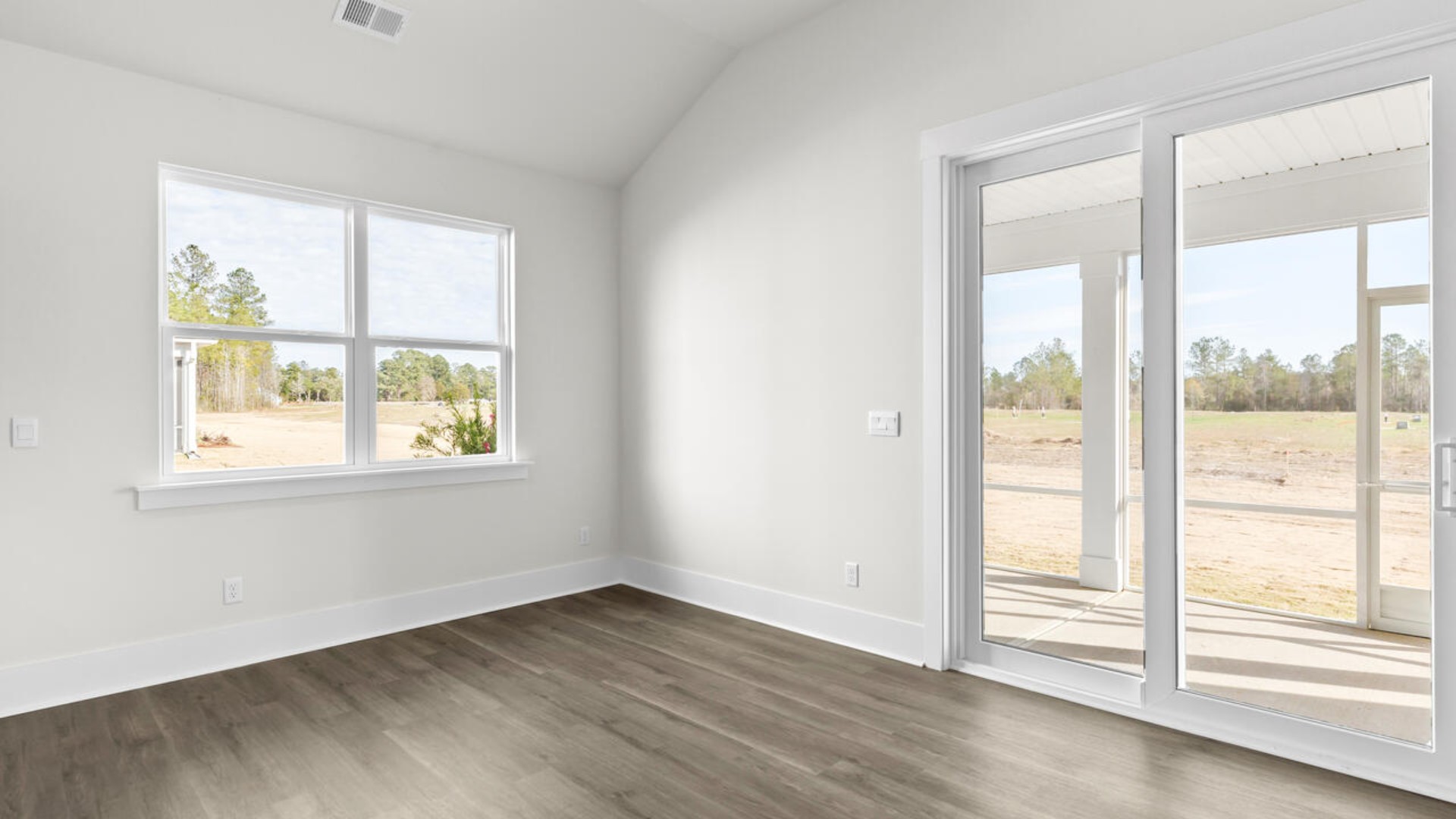 The Darby is a beautiful home with 4 bedrooms, 2 full baths and two car garage. This open concept home features 9 ft. ceilings, quartz kitchen counter tops, walk-in pantry, over-sized kitchen island, ample storage space, and quartz countertops in the bathrooms.