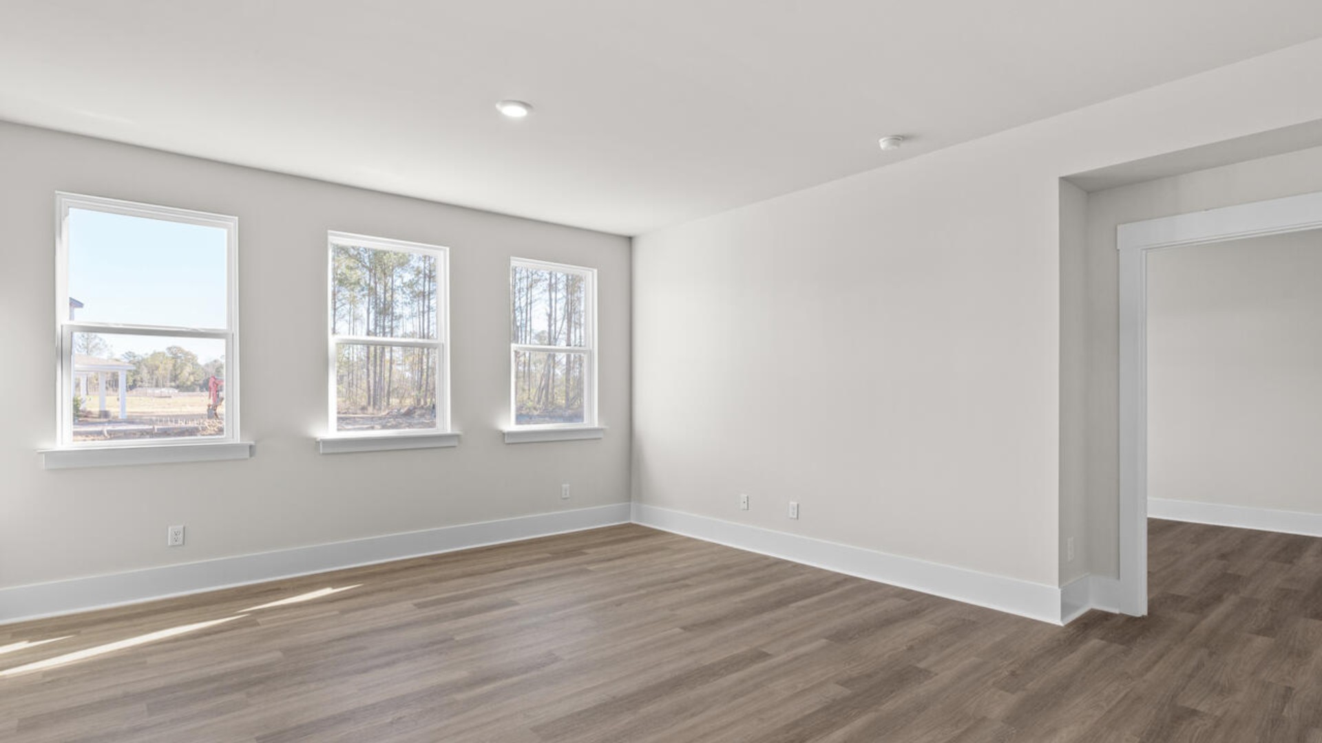 The primary bedroom has its own attached bathroom that features a walk-in closet and all the space you need to get ready in the morning.