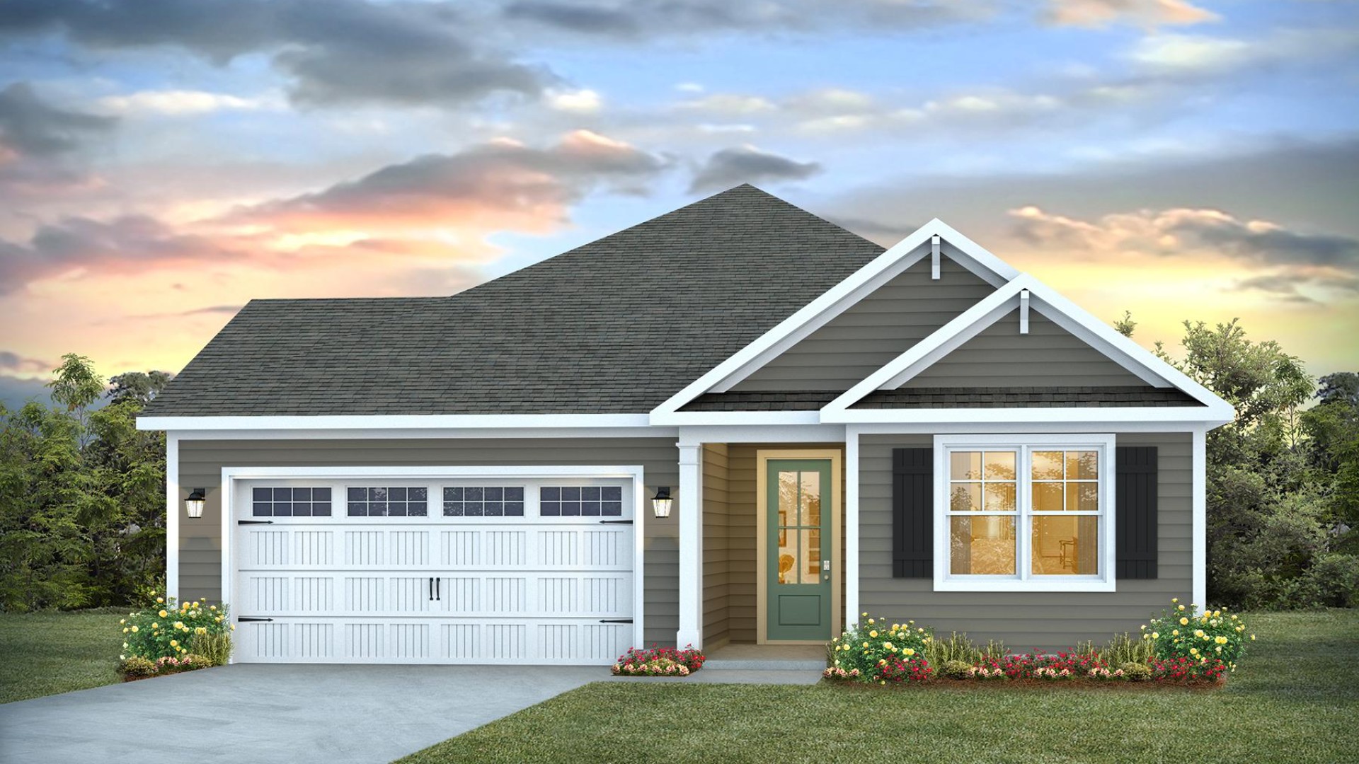 The Litchfield is a 3 bedroom 2 bath, 1,983 sq ft and is one of our most desirable single story homes. High ceilings and lots of windows create a bright and airy entertaining space. Open concept design with plenty of room for everyone to gather around the huge kitchen island.