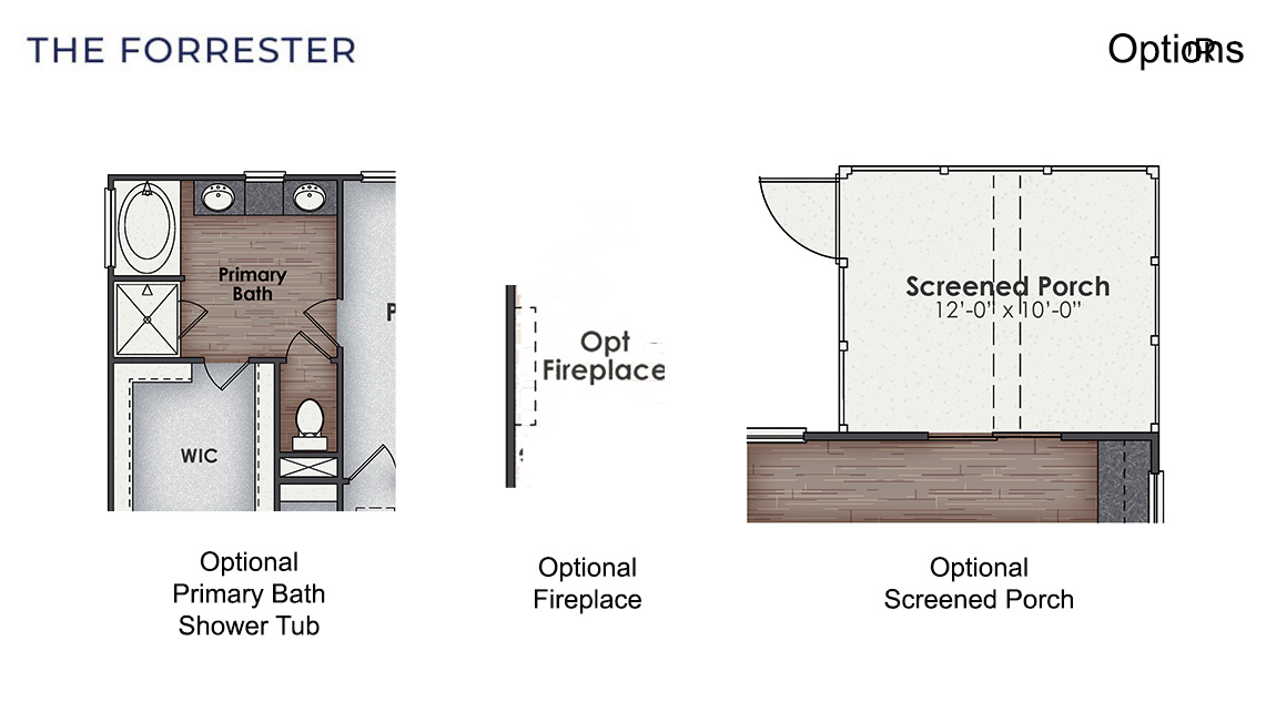 The Forrester floorplan is 4 bedroom, 3 bath with 2,644 square foot home made for entertaining and get togethers