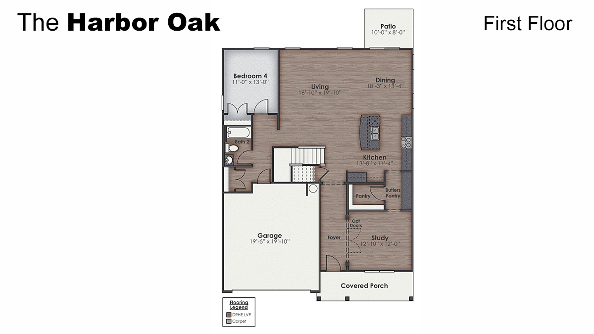The Harbor Oak is ready to be your new home, perfect for coastal living and entertaining. Inside this 4 bedroom, 3 bathroom home, you’ll find 3,129 square feet of comfortable living.