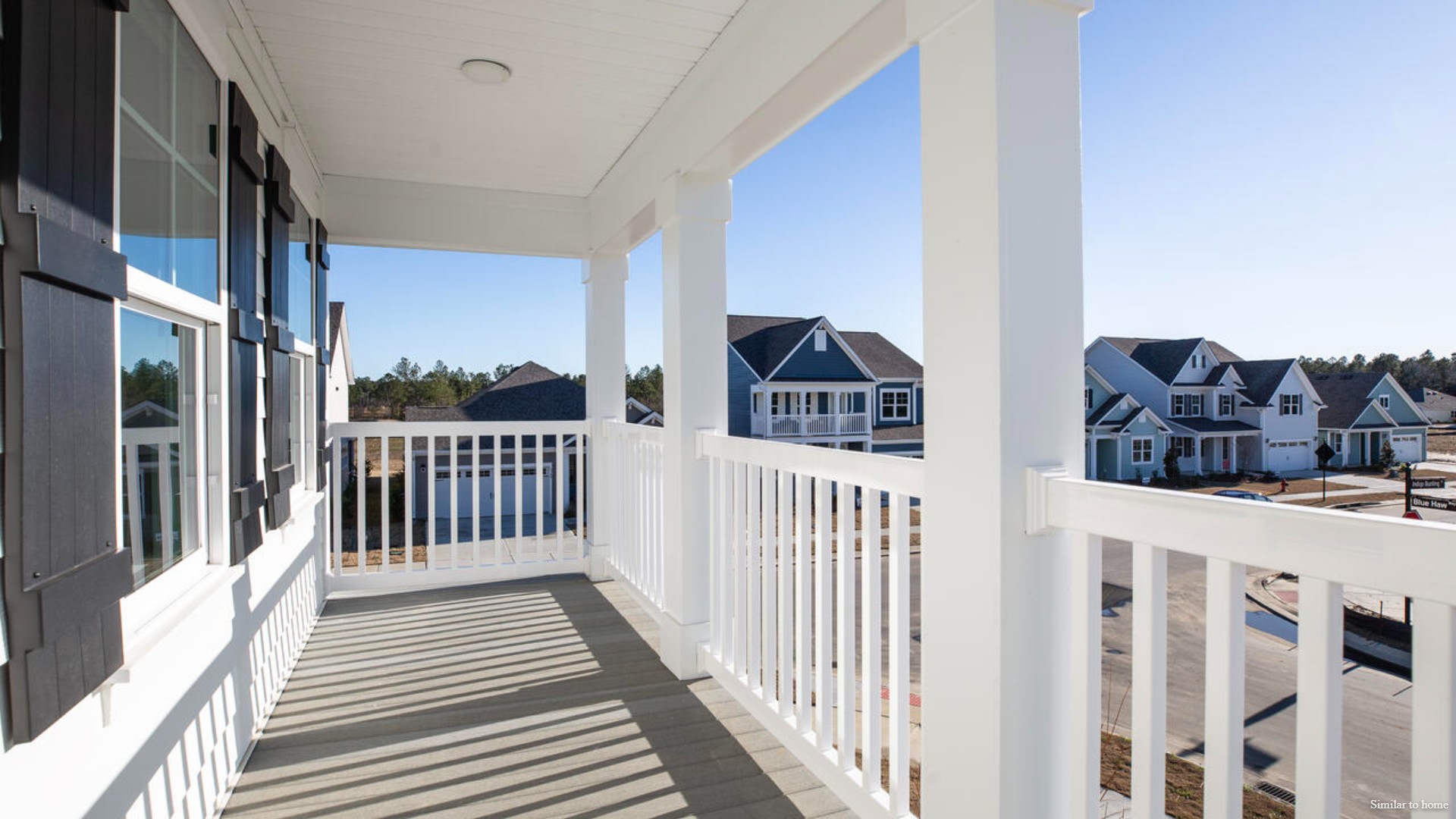 Upstairs, a private balcony off one of the guest suites adds a special touch and place to unwind.