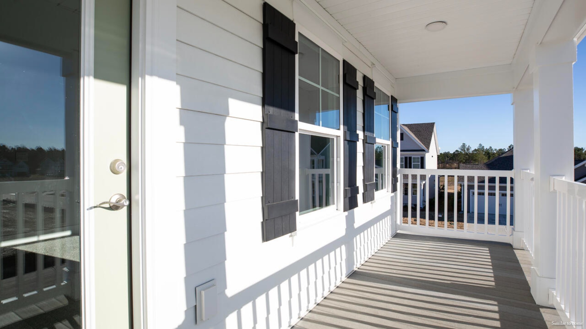 Upstairs, a private balcony off one of the guest suites adds a special touch and place to unwind.
