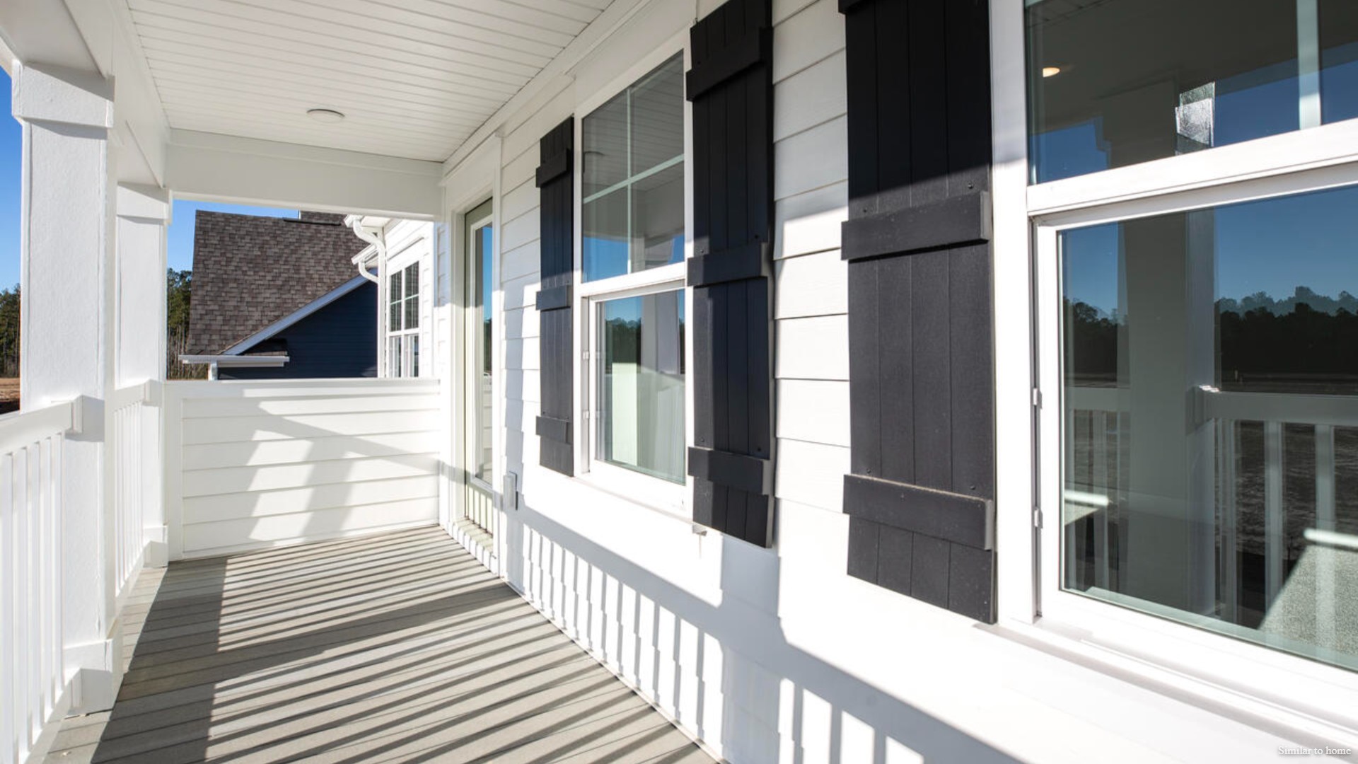 Upstairs, a private balcony off one of the guest suites adds a special touch and place to unwind.