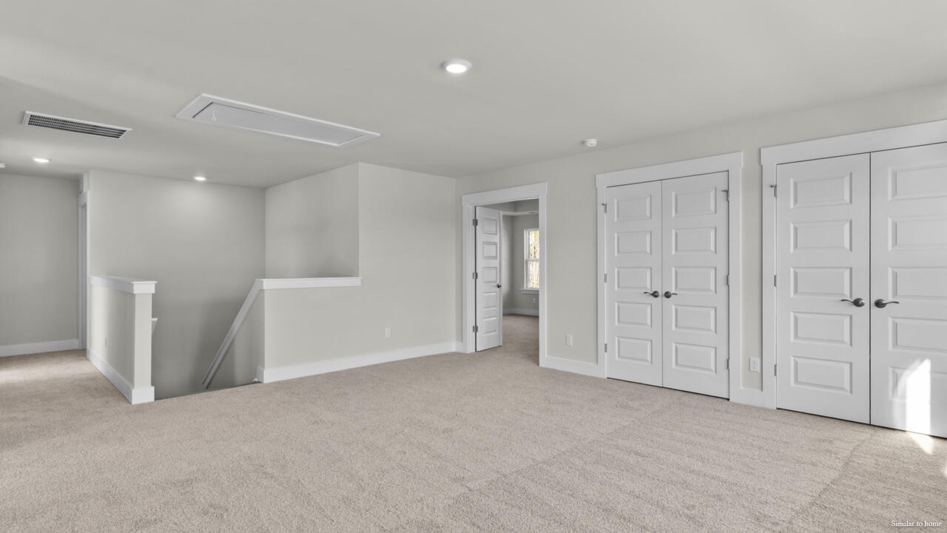 Upstairs you are greeted by a convenient loft, a laundry room, and the primary retreat, which boasts the suite's sitting room and substantial walk-in closet.