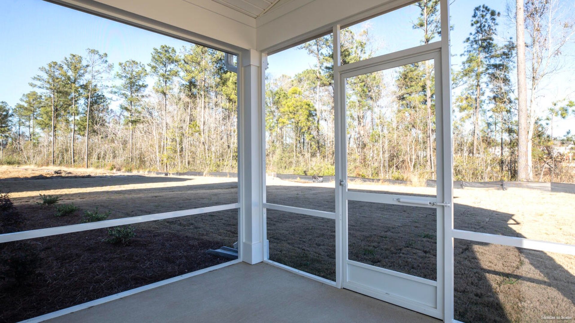 Step outside onto your covered porch to enjoy the night sky.
