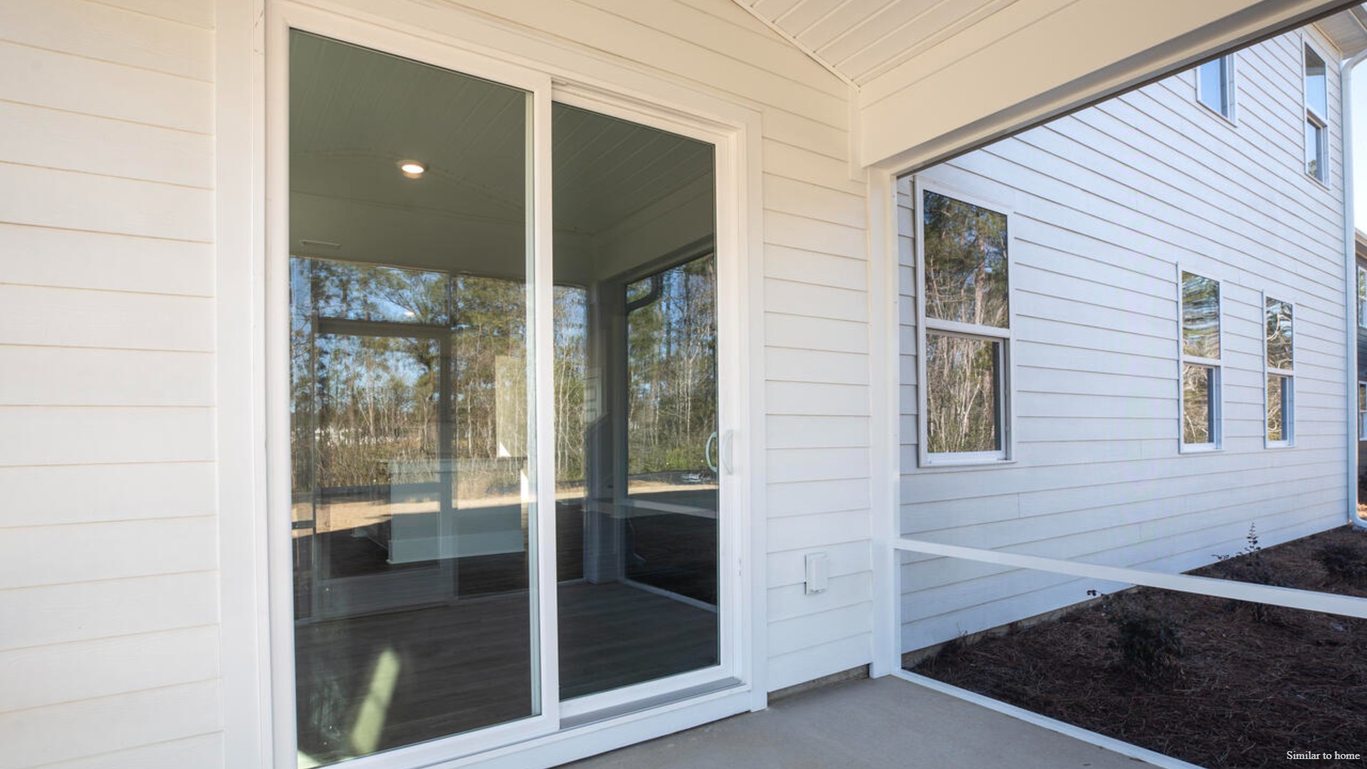 Step outside onto your covered porch to enjoy the night sky.