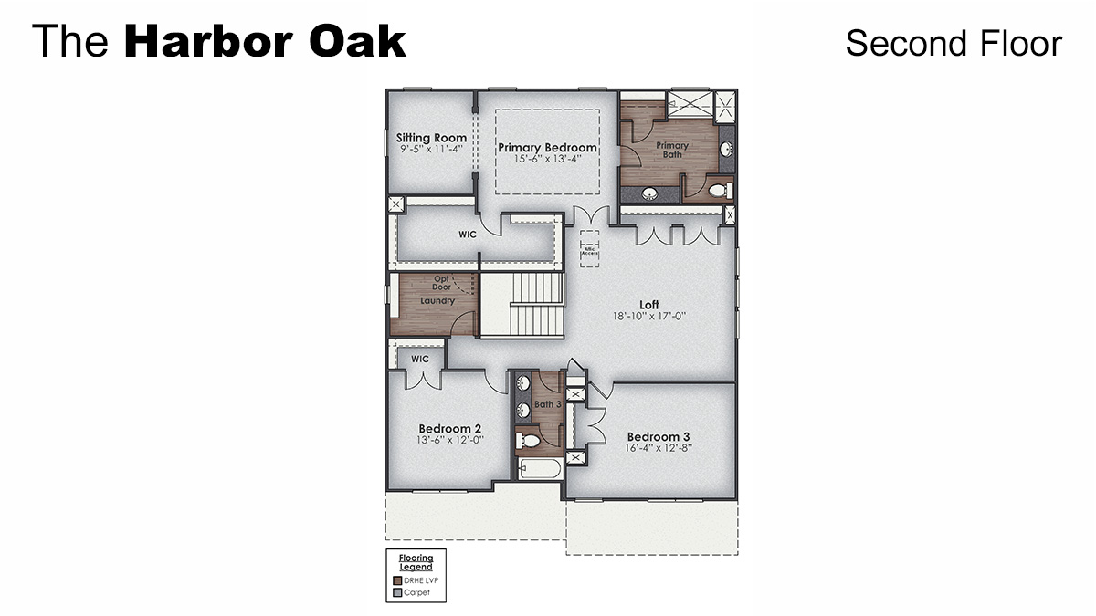 The Harbor Oak is ready to be your new home, perfect for coastal living and entertaining. Inside this 4 bedroom, 3 bathroom home, you’ll find 3,129 square feet of comfortable living.