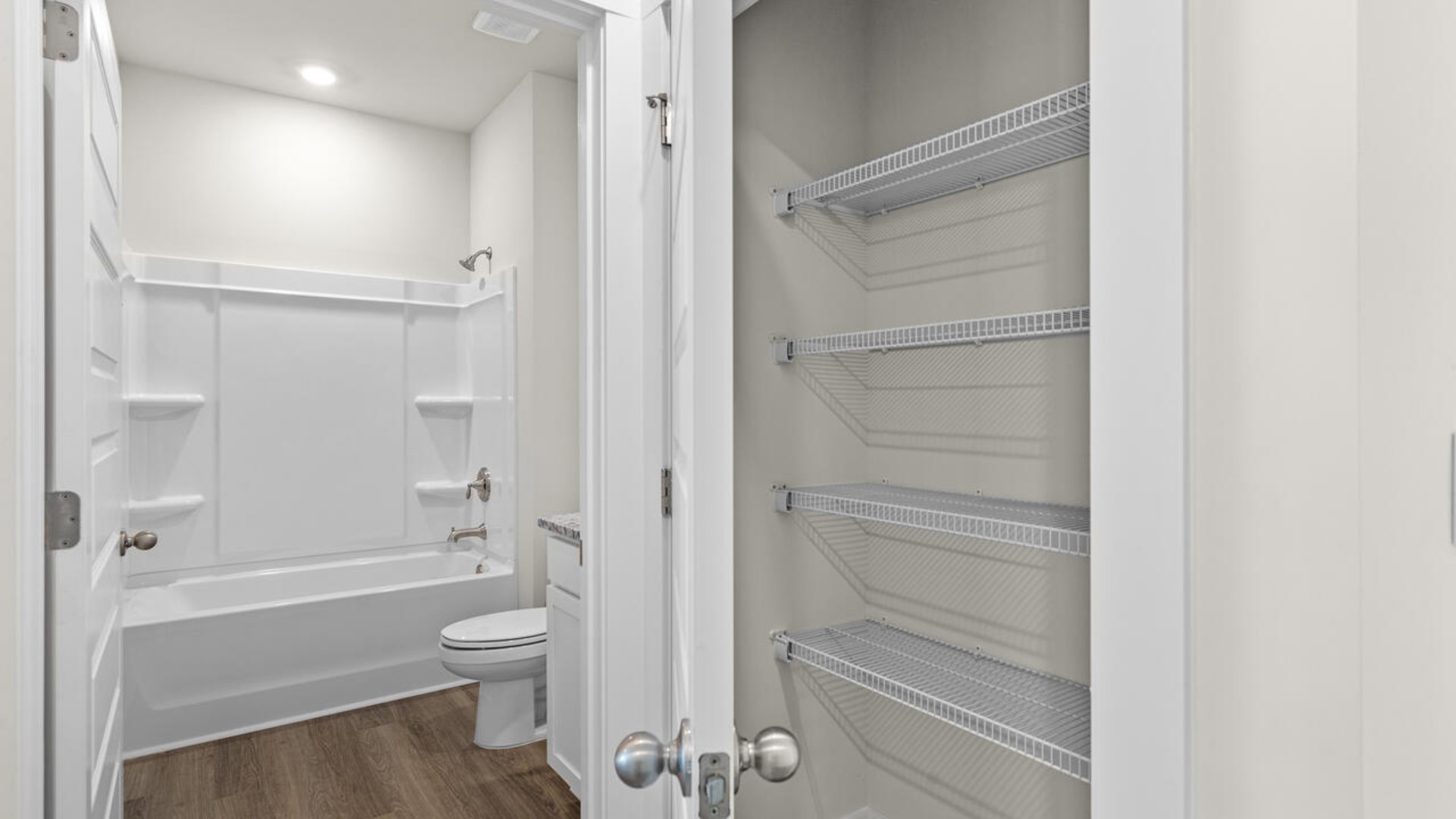 In every bedroom you’ll have carpeted floors and a closet in each room. Whether these rooms become bedrooms, office spaces, or other bonus rooms, there is sure to be comfort.