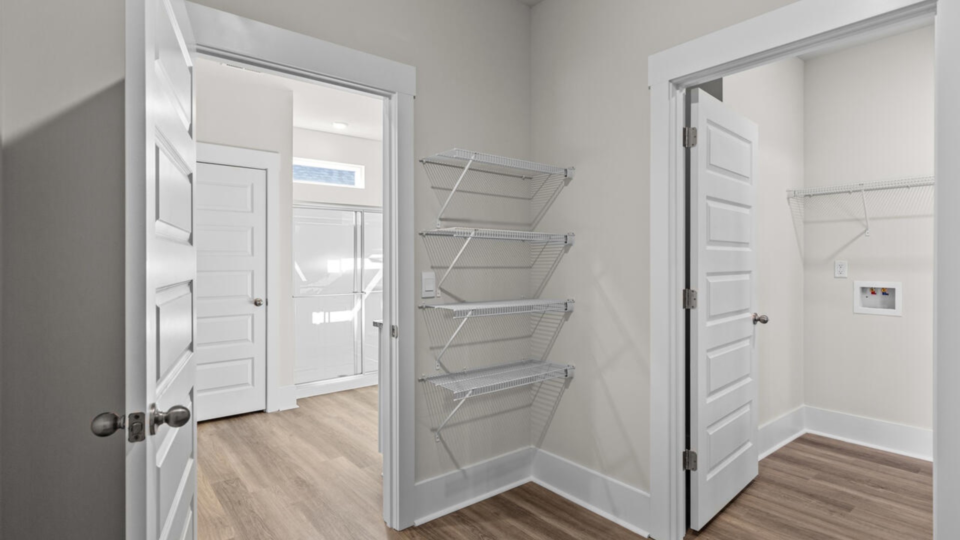 The primary bedroom has its own attached bathroom that features a walk-in closet and all the space you need to get ready in the morning.