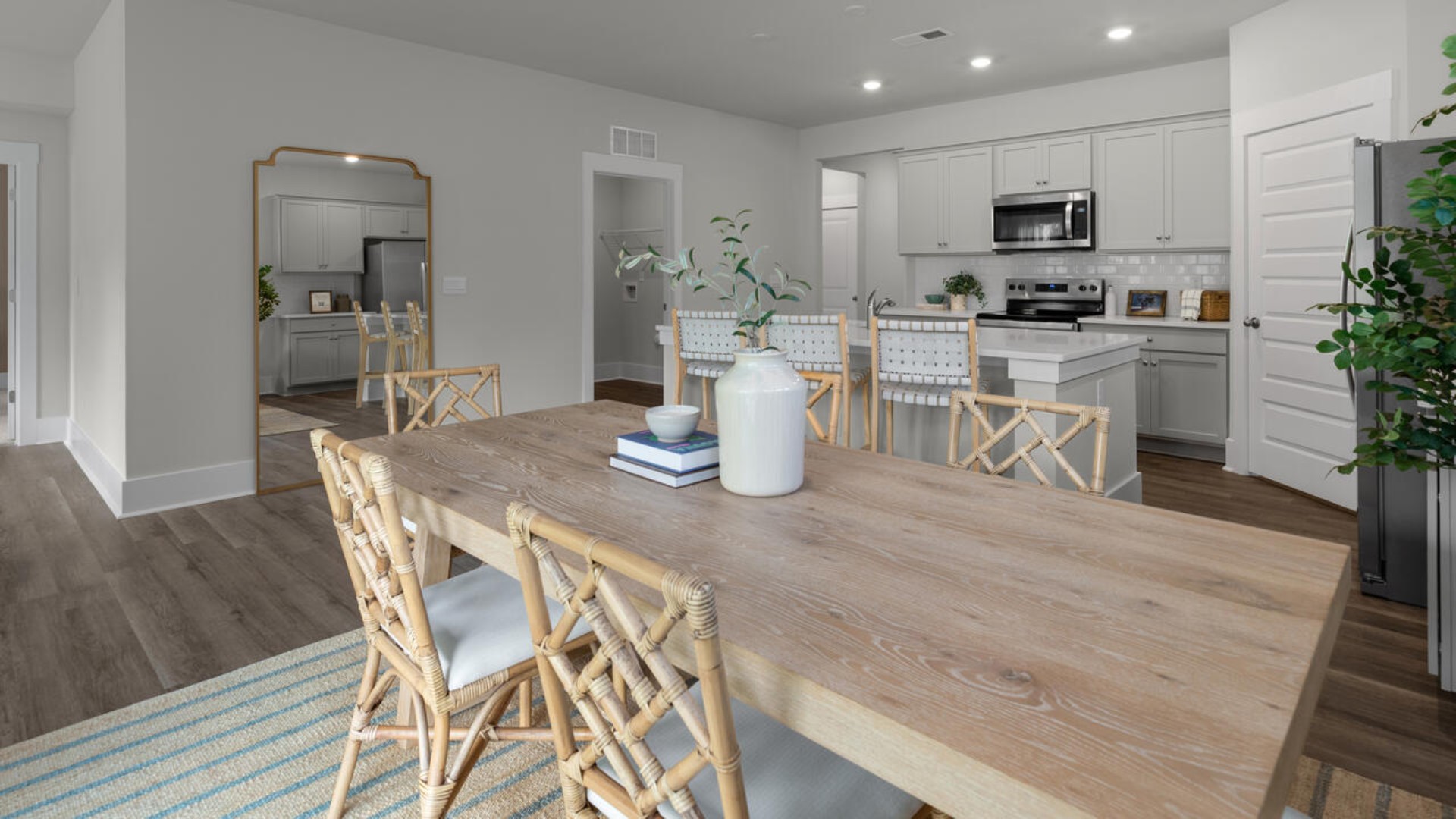 A large primary suite with bath that features separate sinks, granite countertops and a large walk-in closet. In every bedroom you’ll have carpeted floors and a closet in each room. Whether these rooms become bedrooms, office spaces, or other bonus rooms, there is sure to be comfort.