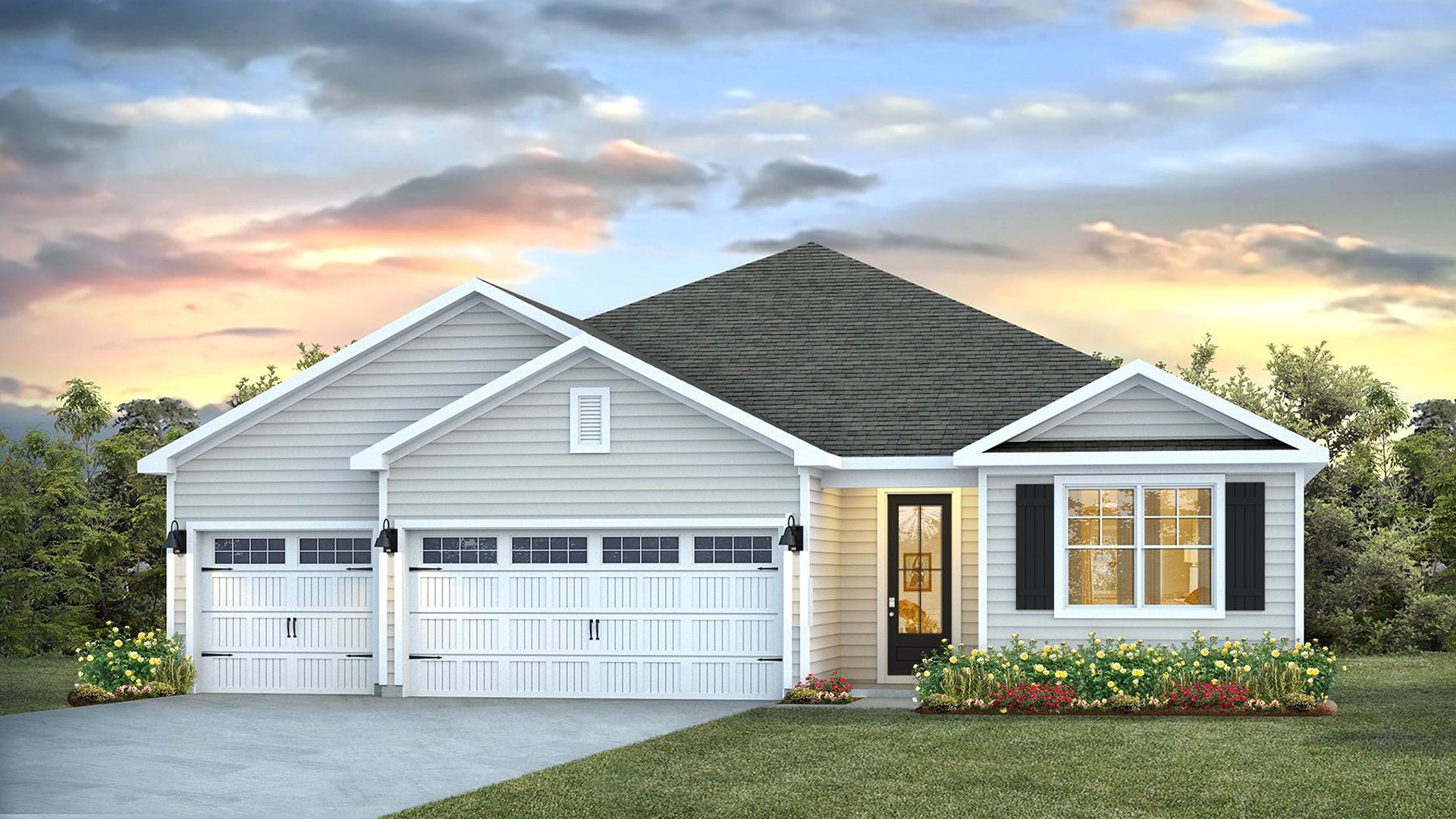 Welcome to the highly sought-after Destin floor plan, a stunning single-story design offering exceptional space and modern living. This home boasts 2,272 square feet of well-planned space, featuring 4 Bedrooms, 3 Full Baths, and an oversized 3-Car Garage