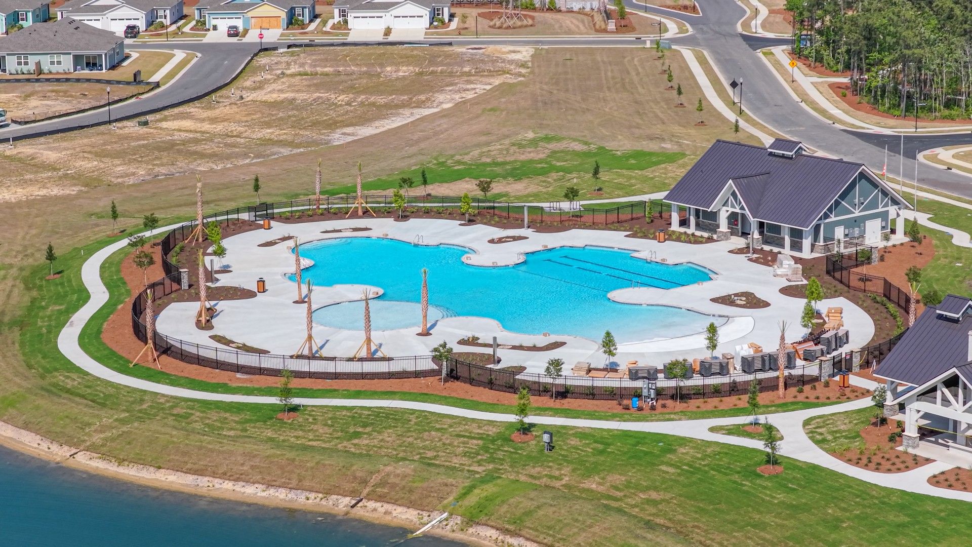 The Future Amenity Center will include a resort-style pool, clubhouse with kitchen, playground, pickleball courts, fire pit, and pocket park. Discover the allure of Indigo Preserve