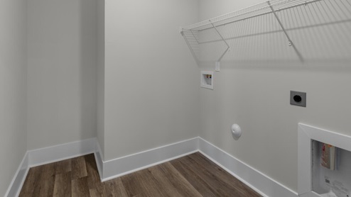 This open concept home features 9 ft. ceilings, granite kitchen counter tops, walk-in pantry, over-sized kitchen island, ample storage space, and cultured marble countertops in the bathrooms.