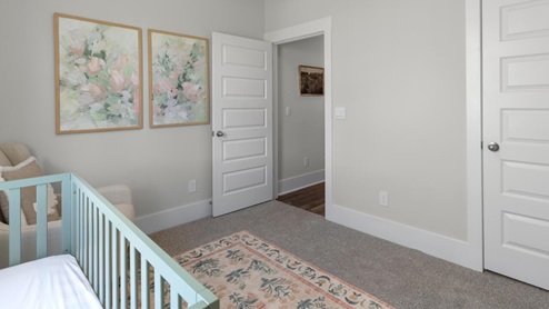 This open concept home features 9 ft. ceilings, granite kitchen counter tops, walk-in pantry, over-sized kitchen island, ample storage space, and cultured marble countertops in the bathrooms.