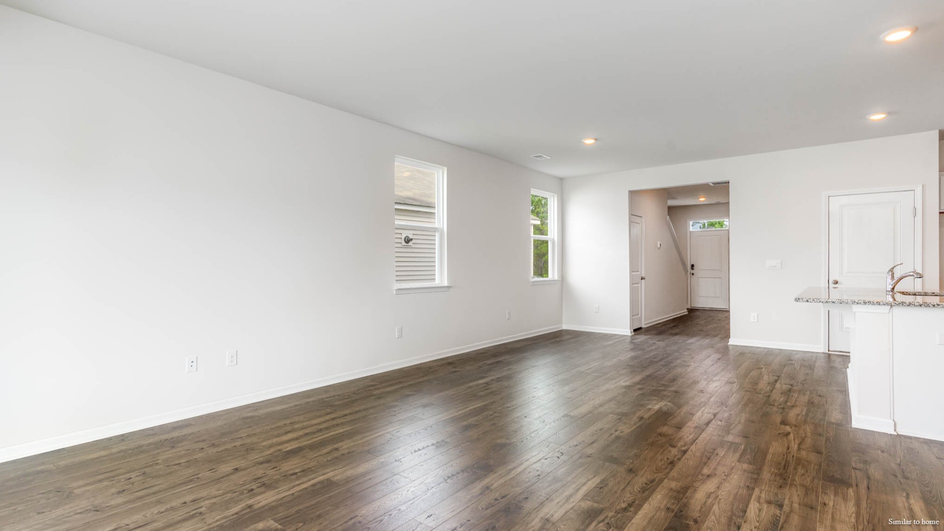 The Robie two-story floorplan features an open floor plan with a guest bedroom and full bathroom on the 1st floor and a large bonus/loft area upstairs right next to the en-suite with two additional bedrooms. You’ll find 2,362 square feet of comfortable living.