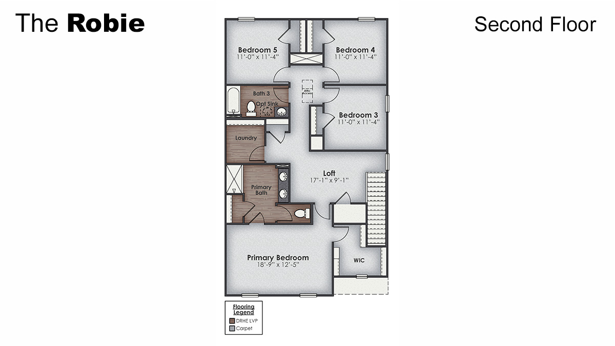 The Robie floorplan with its open concept first floor as well as a 1st floor guest suite is perfect for today's family.
