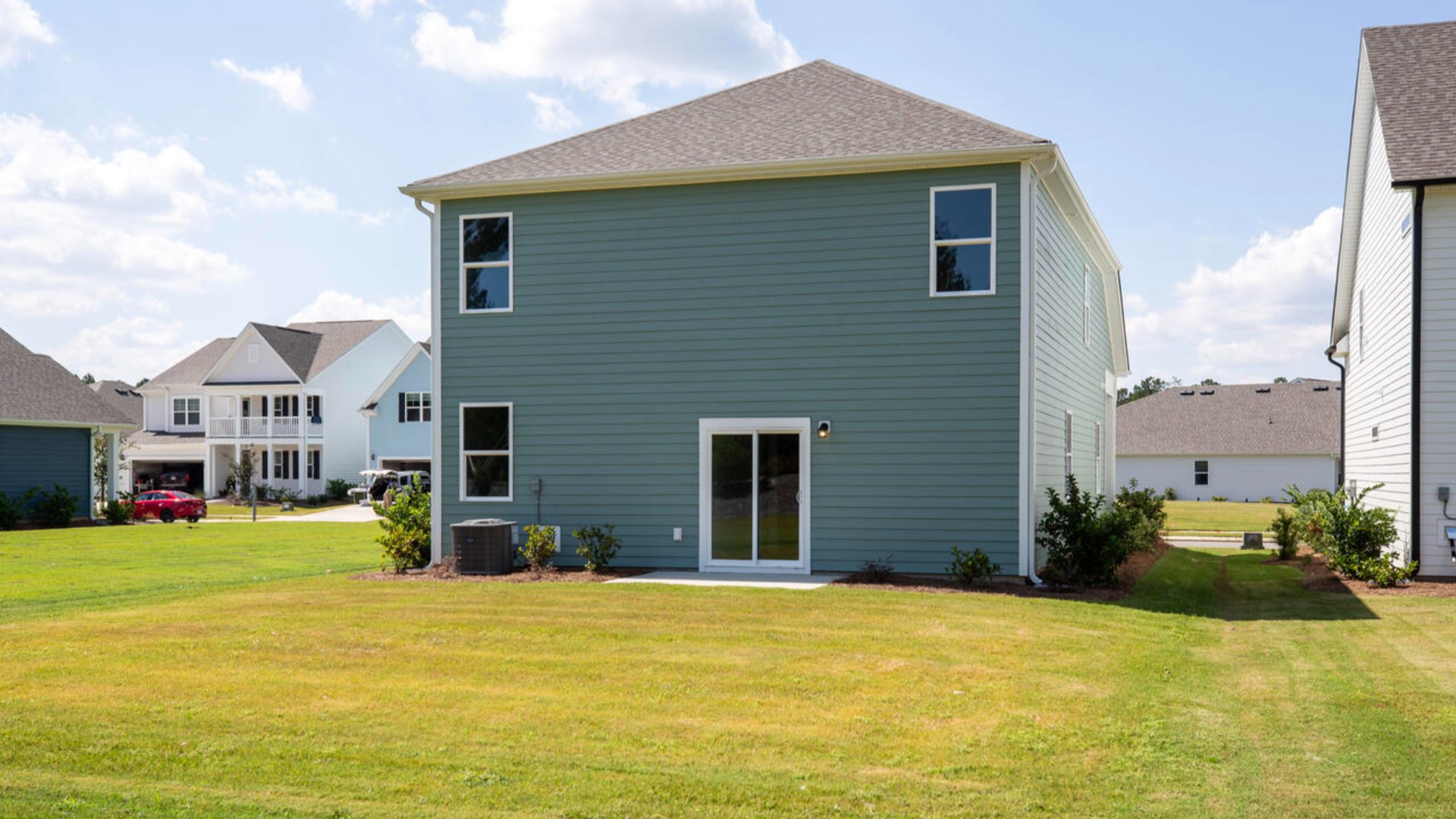 This home comes with a covered rear porch. Perfect for entertaining and enjoying the Carolina nights.
