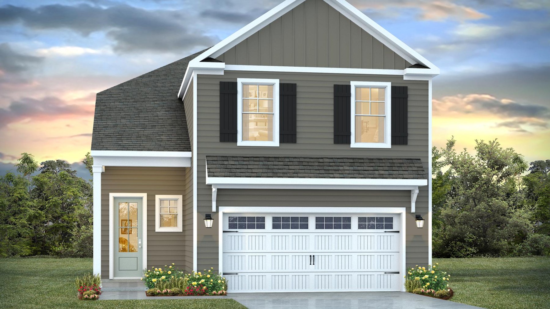 The Wren is one of the two-story floorplans featured in our Indigo Preserve community in Leland, NC.