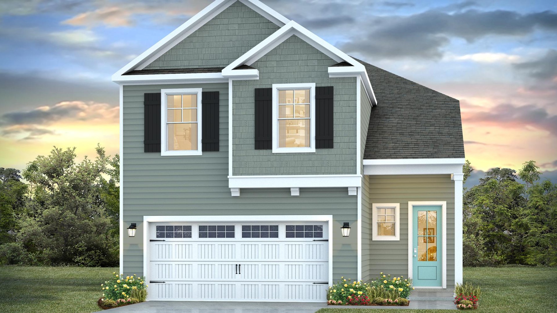 The Wren is one of the two-story floorplans featured in our Indigo Preserve community in Leland, NC.
