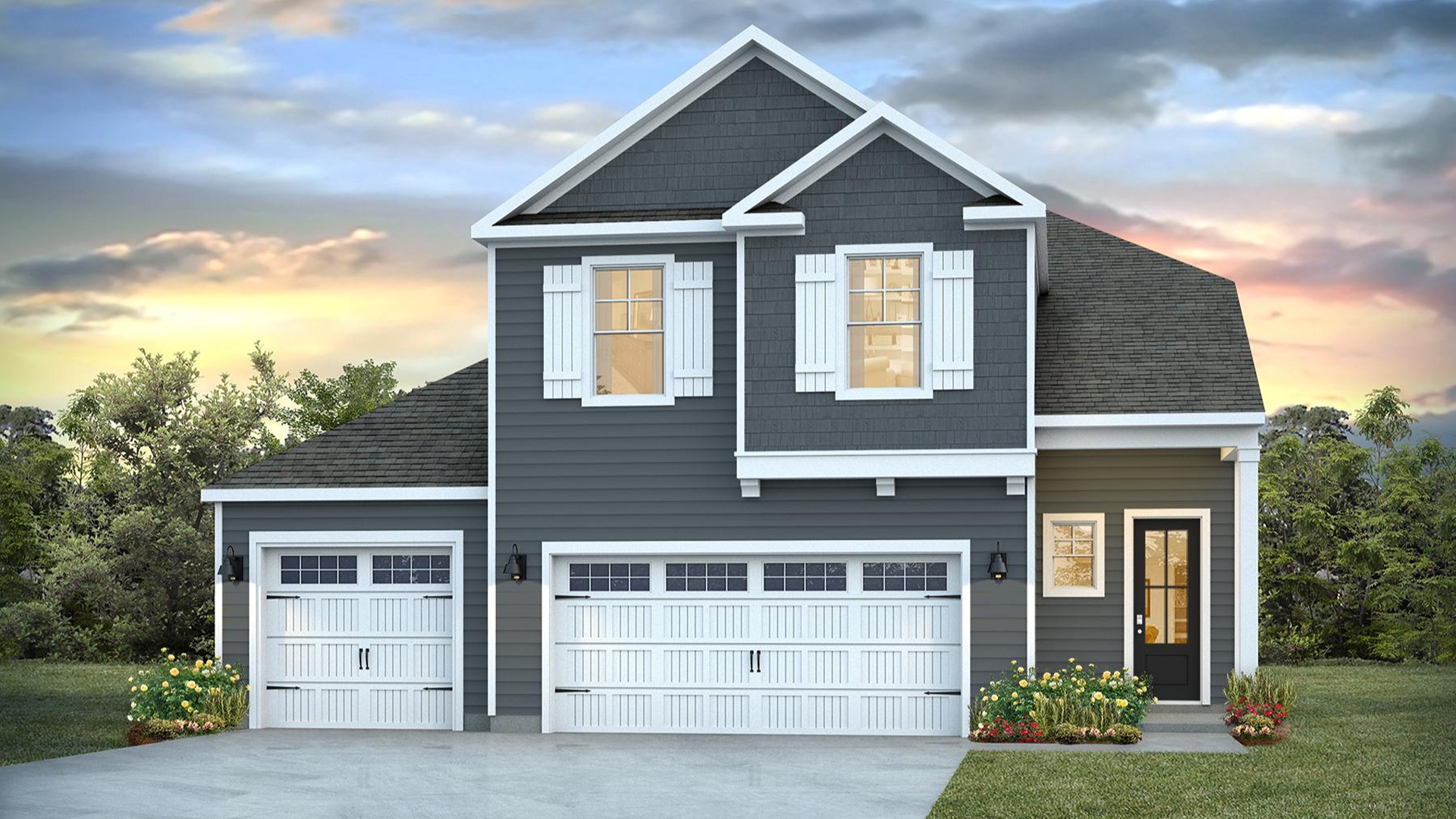 The Wren is one of the two-story floorplans featured in our Indigo Preserve community in Leland, NC.