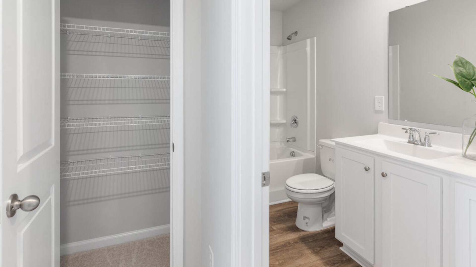 Upstairs, you'll find a generous primary suite featuring a walk-in closet, along with two additional guest bedrooms and a shared full bath, perfect for family or flexible living space. This thoughtfully designed layout provides the privacy you need with all the function you want.