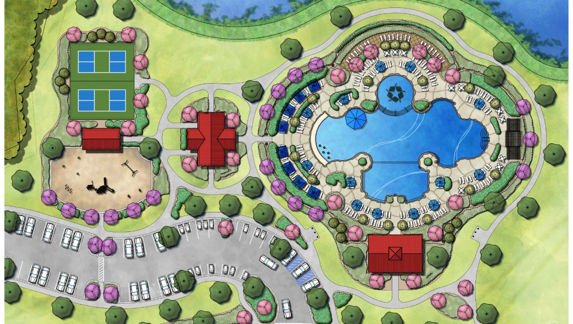 The Future Amenity Center will include a resort-style pool, clubhouse with kitchen, playground, pickleball courts, fire pit, and pocket park. Discover the allure of Indigo Preserve