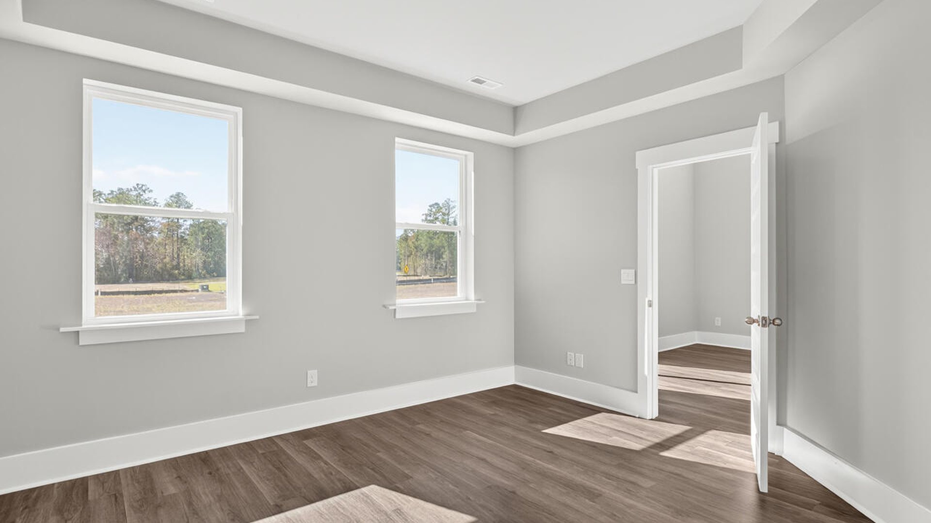 The primary bedroom has its own attached bathroom that features a walk-in closet and all the space you need to get ready in the morning. Sharing a sink isn’t a worry with the double vanity, and you also get additional privacy with a separate door for the toilet and shower.