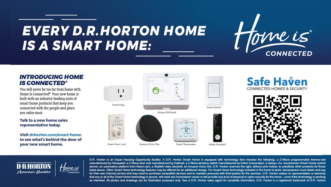 Home Is Connected® Smart Home Technology is included in your new home and comes with an industry-leading suite of smart home products including touchscreen interface, video doorbell, front door light, z-wave t-stat, & door lock all controlled by included Alexa Pop and smartphone app with voice! Enjoy the patio perfect for entertaining and enjoying the Carolina evenings.