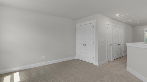 Upstairs, you'll find 2 additional bedrooms and a full jack and jill bath and can we just say ''closets galore''!