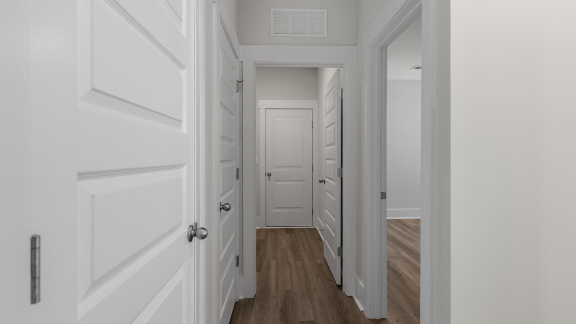 The primary bedroom has its own attached bathroom that features a walk-in closet and all the space you need to get ready in the morning.