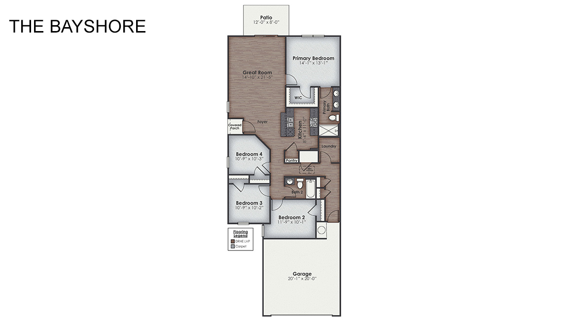 Inside this 4-bedroom, 2-bathroom home, you’ll find 1,519 square feet of comfortable living. The living area is an open concept, where your kitchen, living, and dining areas blend seamlessly into a space perfect for everyday living and entertaining.