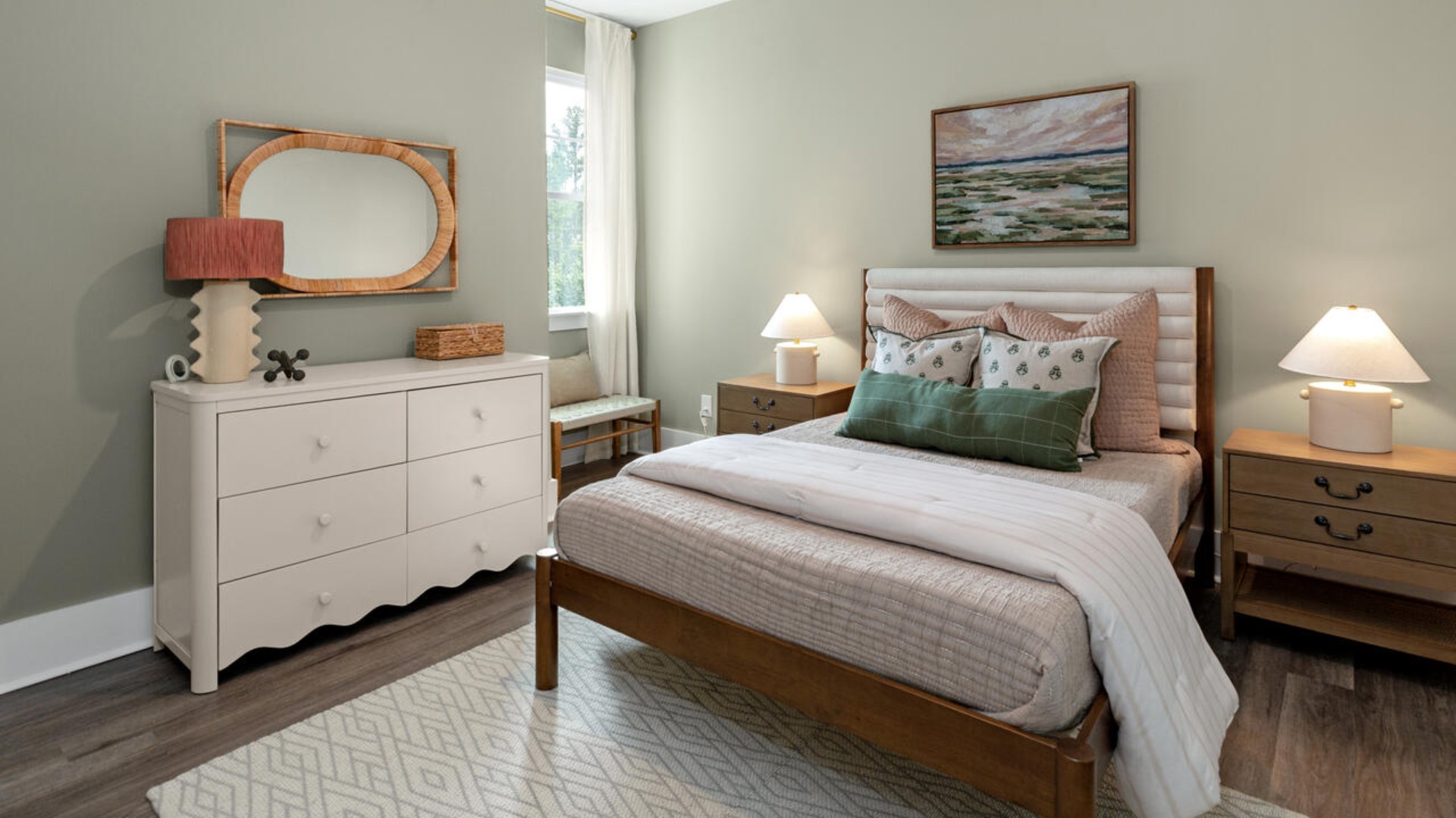 The primary bedroom has its own attached bathroom that features a walk-in closet and all the space you need to get ready in the morning. Sharing a sink isn’t a worry with the double vanity, and you also get additional privacy with a separate door for the toilet and shower.