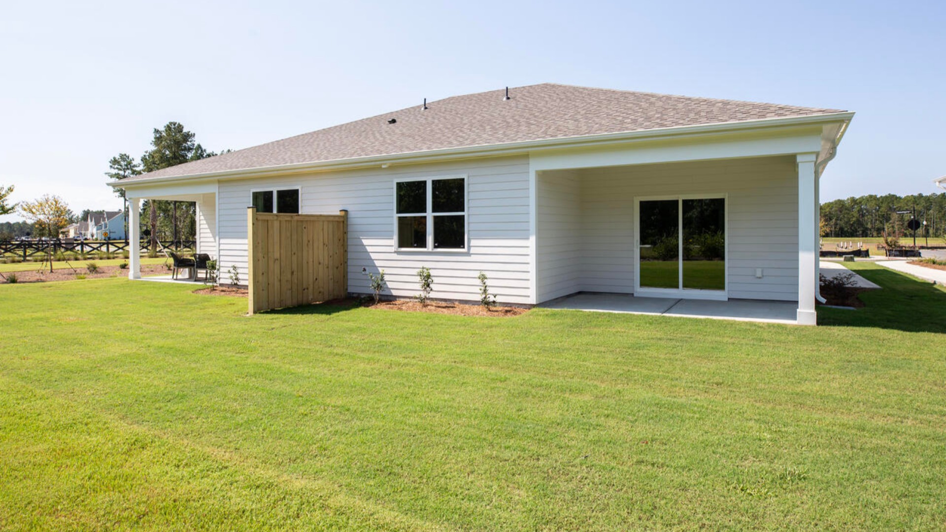 Enjoy the covered porch perfect for entertaining and enjoying the Carolina evenings.
