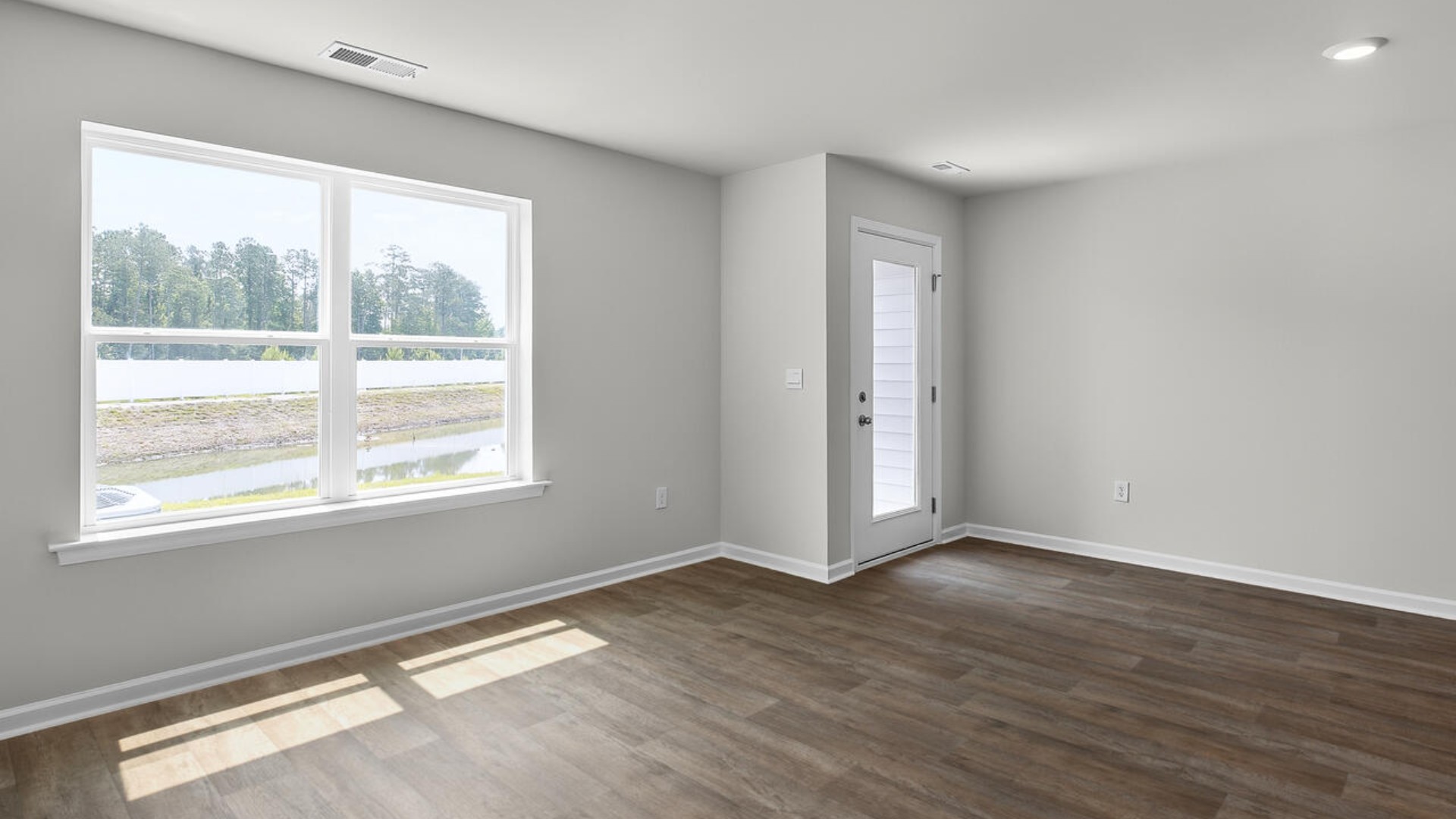 You’ll love the open concept design, never too far from the action with the living and dining area right there.  The second floor features the primary bedroom with a walk-in closet and double vanities. It also includes two additional