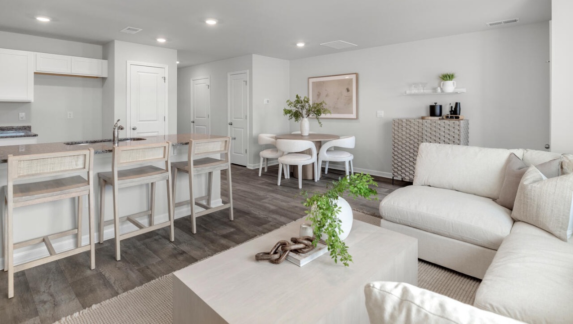 You’ll never be too far from the action with the living and dining area right there.