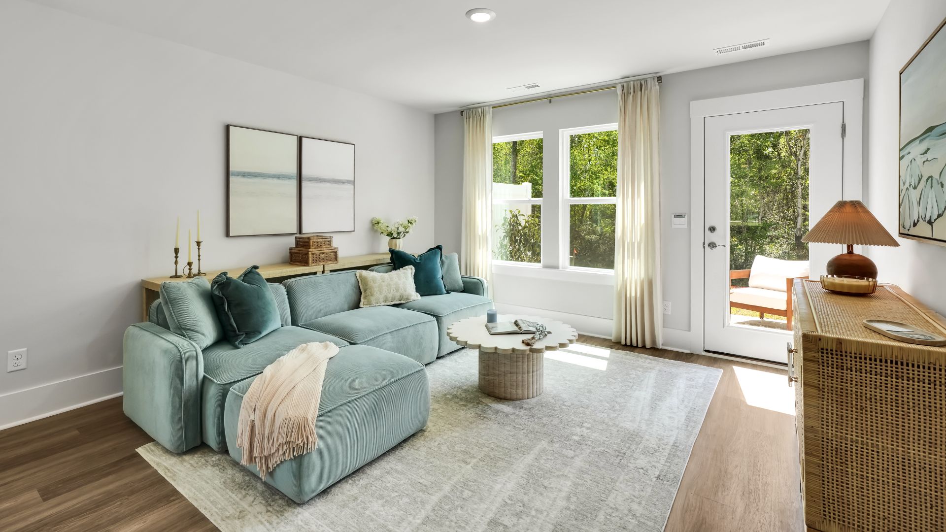 our new Norman features an open concept first floor anchored by a spacious kitchen with granite countertops, stainless steel appliances and a peninsula bar that overlooks your family and dining room. Ideal for entertaining guests or enjoying family time while preparing meals.